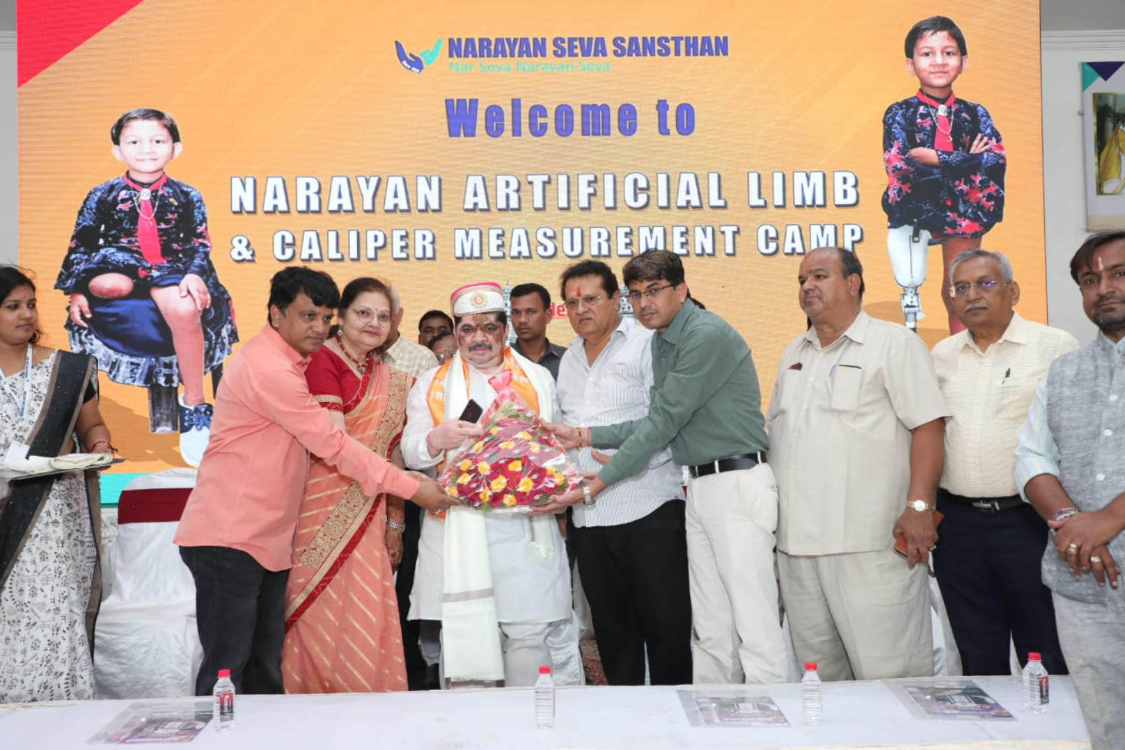 Free medical camp organized by Narayan Seva Sansthan in Hyderabad’s Eden Garden.